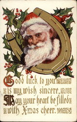 Good Luck to You is my Wish Sincere, May Your Heart be Filled With Xmas Cheer Postcard
