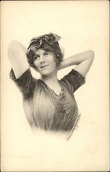 Woman with Arms behind head Postcard