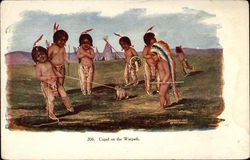 Cupid on the Warpath Native Americana Postcard Postcard