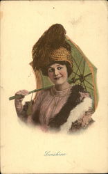 Sunshine - Woman with Parasol Postcard