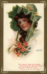 Young Woman in Green Bonnet