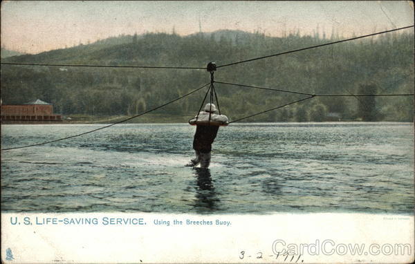US Life Saving Service, Using the Breeches Buoy Boats, Ships