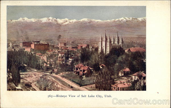 Birdseye View Salt Lake City Utah