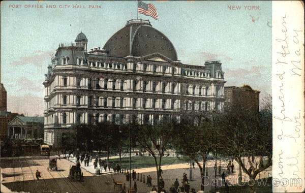 Post Office and City Hall Park New York