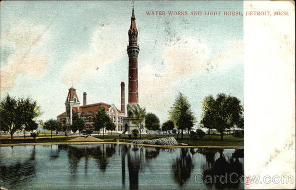 Water Works and Light House Detroit Michigan