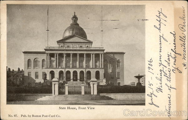 State House, Front View Boston Massachusetts