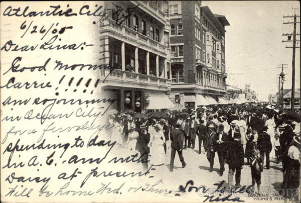 Boardwalk from Young's Pier Atlantic City New Jersey