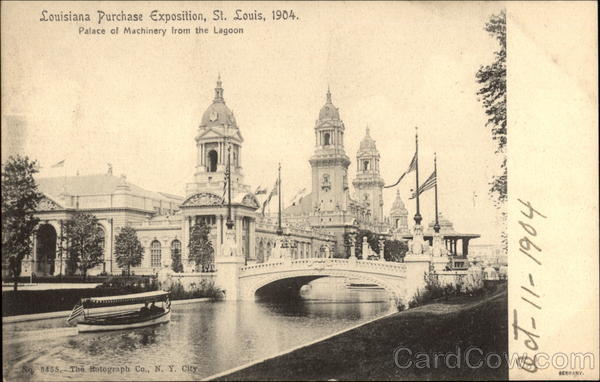 Palace of Machinery from the Lagoon St. Louis Missouri