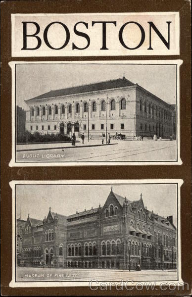 Public Library and Museum of Fine Arts Boston Massachusetts