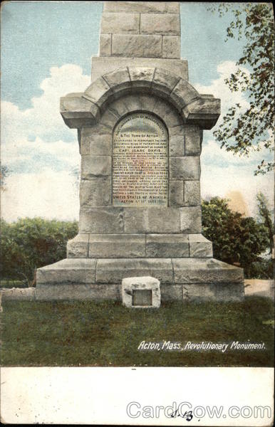 Revolutionary Monument Acton Massachusetts