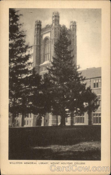 Williston Memorial Library, Mount Holyoke College South Hadley Massachusetts