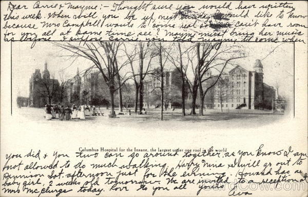 Columbus Hospital for the Insance Ohio