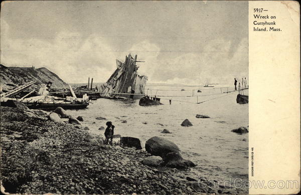 Wreck on Cuttyhunk Island Massachusetts