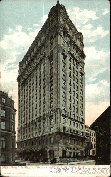 Hotel St. Regis, 5th Ave. and 55th St New York