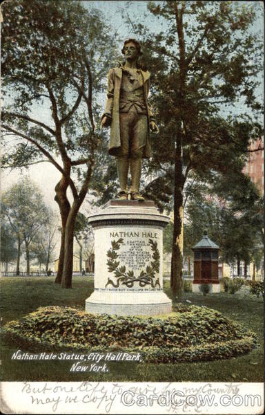 Nathan Hale Statue, City Hall Park New York