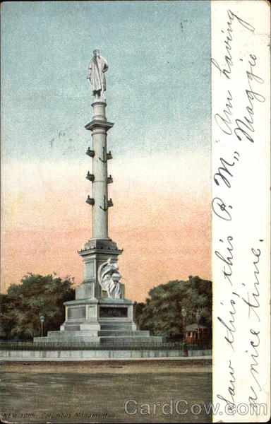 View of Columbus Monument New York