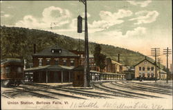 Union Station Bellows Falls, VT Postcard Postcard