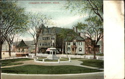 Looking Across The Common Woburn, MA Postcard Postcard