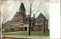 Public Library Woburn, MA Postcard Postcard