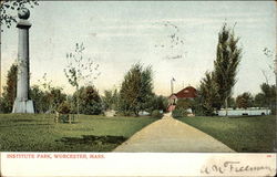 Institute Park Worcester, MA Postcard Postcard