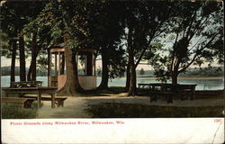 Picnic Grounds Along Milwaukee River Postcard
