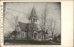 M.E. Church Hope, IN Postcard Postcard