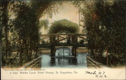 Middle Court, Hotel Alcazar Postcard