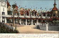 Scene in Luna Park Postcard