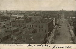 Aerial View of City Cheyenne, WY Postcard Postcard