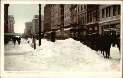 Winter Blockade in New York Postcard Postcard