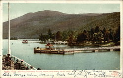Boat Landing, Hundred Island House, Pearl Point Postcard