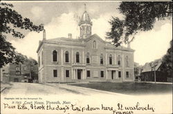 View of Court House Plymouth, MA Postcard Postcard