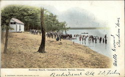 Bathing Beach, Campbell's Island Moline, IL Postcard Postcard