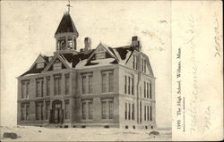 The High School Willmar, MN Postcard 