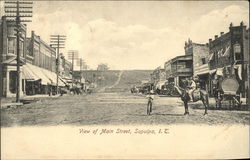 View of Main Street Sapulpa, OK Postcard Postcard