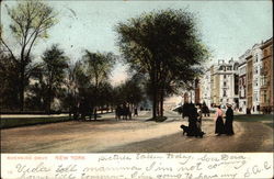 Looking Along Riverside Drive Postcard