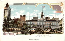 City Hall and Park Postcard
