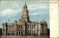 Polk Co. Court House Des Moines, IA Postcard Postcard