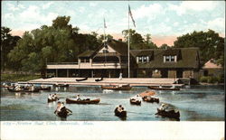 Newton Boat Club Riverside, MA Postcard Postcard