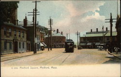 Medford Square Massachusetts Postcard Postcard