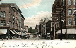 Main Street from High School and High Street Postcard