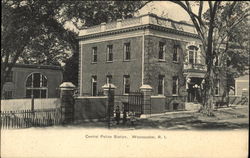 Central Police Station Woonsocket, RI Postcard Postcard