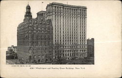 Washington and Bowling Green Buildings Postcard
