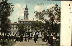 City Hall Park, Showing Fountain and City Hall New York, NY Postcard Postcard