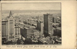 View from World Bldg. with North River New York, NY Postcard Postcard