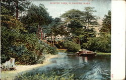 Boating in Morten Park Postcard