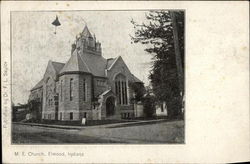 M. E. Church Elwood, IN Postcard Postcard