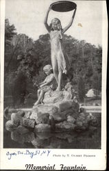 Memorial Fountain Oyster Bay, NY Postcard Postcard