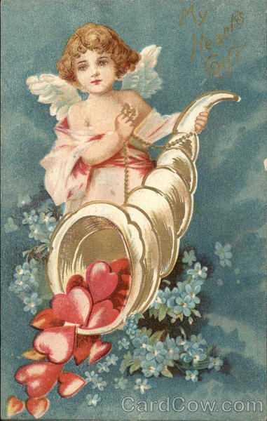 My Heart's Gift with Cherub & Hearts