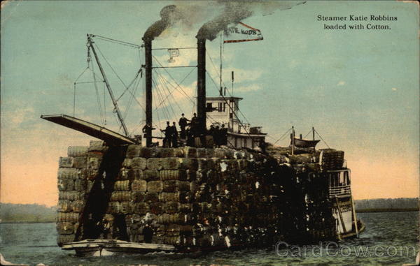 Steamer Katie Robbins Loaded With Cotton Steamers